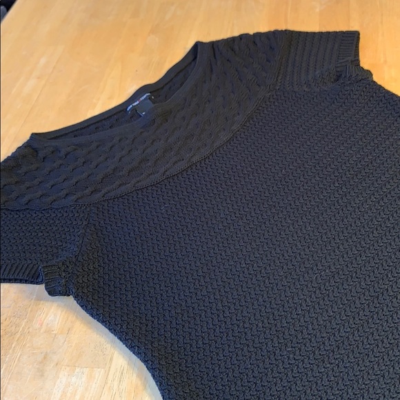 New York & Company Cable Knit Short Sleeve Blouse - Picture 2 of 6